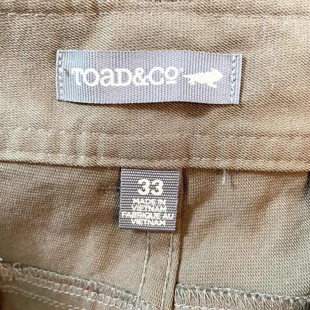 Toad&Co Rover Pants Workwear Casual‎ Hiking Travel Brown Size 33 Khakis Office - Picture 9 of 11